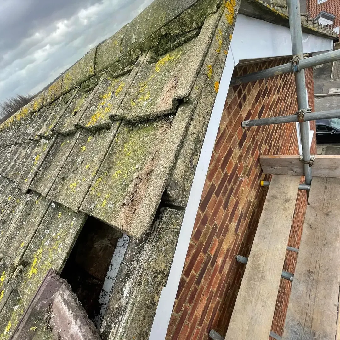 Roof broken